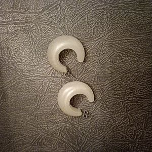 Off-white Half-hoop Earrings ❄️Winter Sale ❄️Free Item
